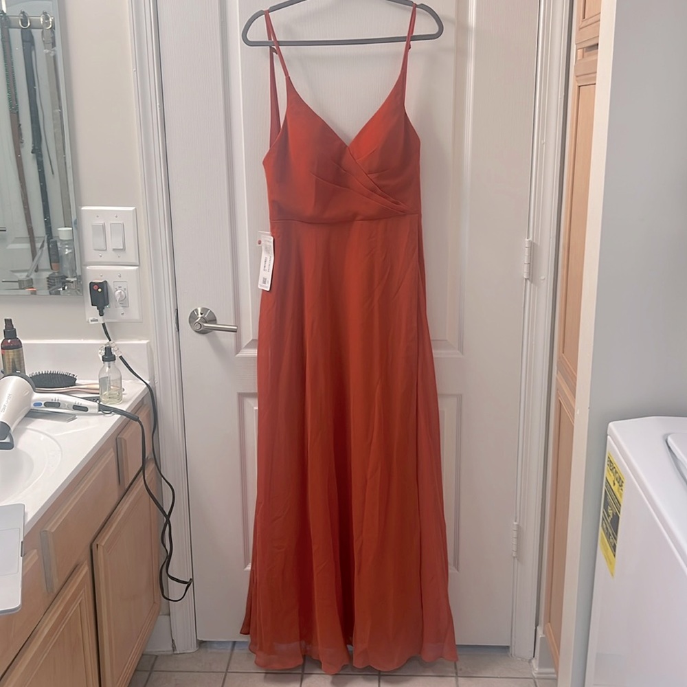 Azazie - Davis Dress in Paprika, Size 10